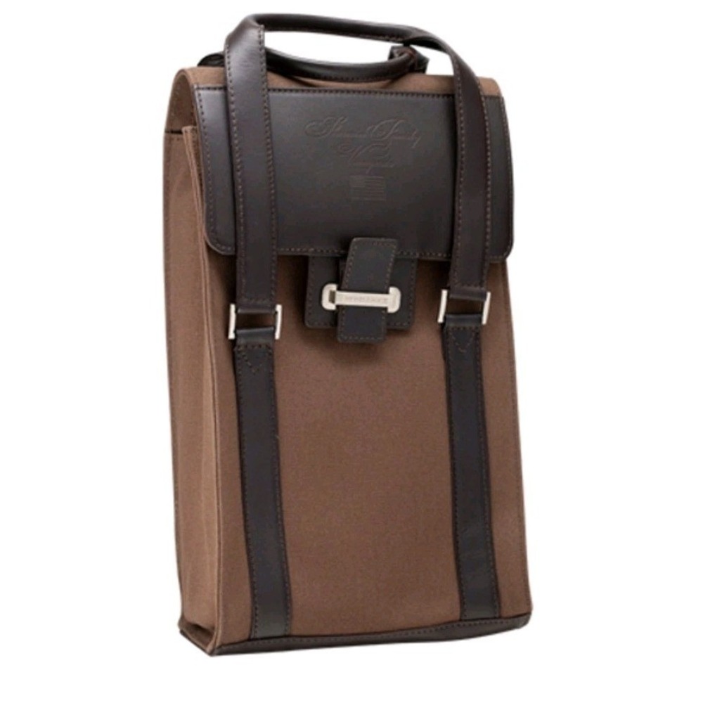 Cutter & Buck American Classics Brown Canvas & Leather Tall Pouch Bag MSRP  $165